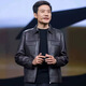 Lei Jun leather jacket Haining sheepskin lapel jacket Mr. Lei wears black 6XL