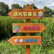 Outdoor anti-corrosion wood billboard sign, ground-inserted vertical guide sign, solid wood scenic spot sign, garden flower sign, 40*10 cm, 2 signs, 1 meter extra pole
