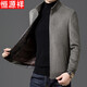 Hengyuanxiang men's wool double-sided wool short stand-collar jacket autumn and winter new high-end business dad middle-aged jacket