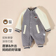 Beibeiyi children's clothing baby jumpsuit warm quilted infant and newborn crawling clothing winter clothing autumn and winter new style dark coffee 73cm (6-9 months)