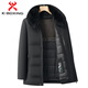 KBXNG Jinba winter new down jacket men's removable down liner fox fur collar middle-aged and elderly dads warm A108 Navy (fox fur collar + removable down liner) M 170/48