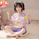 迪士尼（Disney）甜美可爱女童家居服套装优质棉少女款夏季短袖短裤甜美睡衣女孩 687莫代尔 140 大童S码 建议身高140-155CM