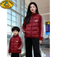 G.duck family of four whole family parent-child cotton clothing 2025 winter clothing mother and daughter clothing warm and stylish versatile coat cotton clothing red 100 cm