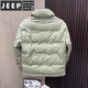 JEEP SPIRIT Пуховик Мужская зима 2025 Новая мужская молодежная короткая зимняя одежда Утолщенная куртка с воротником-стойкой Модная YR-008 Зеленый M
