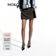 MO&Co. Shorts Spring Deconstructed Zipper Slit Skirt Two-Wear High Waist A-Line Crisp MBE1SOT001 Dark Floral Gray L /170