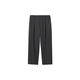 MUJI Men's Easy-drying Lightweight Pleated Wide Pants Men's Long Pants 26 Spring Men's Wear AE10XA6S Black L (175/88A)