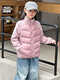 BALA is suitable for 2025 autumn and winter new children's 90 white duck down lightweight down jacket girls and boys polar fleece pink 120cm recommended height 100-110CM
