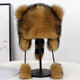 Hot sale in winter. Super cute little raccoon hat with tail. Furry warm thunder hat. American fox hat. Universal. Little raccoon ear protection hat. One size fits all. Universal for children and adults.