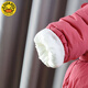G.duck girls' cotton-padded jackets, winter coats, children's padded jackets, baby girl's cotton-padded jackets, medium and long style, plush clothes for children, red 80, suitable for ages 8-10 months, weight 19-23 Jin Jin equals 0.5 kg