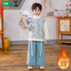 Wooden house children's new Chinese Hanfu performance costumes for boys and girls plus velvet autumn and winter Tang suit kindergarten New Year's Day traditional Chinese performance costumes for boys in spring and autumn - Dahaoheshan 100