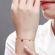 Meluxe 18K gold coral bracelet for women adjustable extension chain gold weight about 0.81g