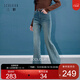 Sancai 2025 Autumn New High-waisted Bootleg Jeans Washed Flare Pants Casual Pants Retro S