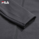 FILA Official Men's Tops Two-piece Set 2026 Spring New Casual Loose Warm Hooded Jacket Dark Charcoal Gray-CC M 170/92A/M