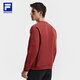 FILA Official Men's Pullover Sweatshirt 2026 Spring New Fitness Sports Comfortable Knitted Long-Sleeved Top Dark Blush-WI L 175/96A/L