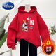 Disney (Disney) Year of the Horse Sweater Red Family of Three Mother and Daughter Clothes Autumn 2026 New Autumn and Winter New Year Family Clothing Chinese Longbao White-Red Plus Velvet 100 M