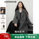 Red sleeve high-end double-sided woolen coat 2025 winter new women's clothing Quiet luxury and smart sense 100% sheep wool coat Ash 056 L