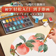 Marley Chinese Painting Pigment Set Solid Chinese Painting Materials Primary School Students Chinese Painting Supplies Tools Full Set Ink Painting Chinese Painting Pearlescent Pigment 12 Pieces 12 Color Chinese Painting + Pearlescent Watercolor