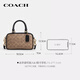 COACH brand direct supply women's bag SATCHEL small square bag hand-held crossbody bag brown CW197 birthday gift