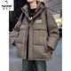 Woodpecker Winter Youth Down Jacket Boys Junior High School Students Handsome Hooded Thickened Jacket Fat Big Children Winter Clothes Cotton Y106 Black 90 Velvet Quality Upgrade M Recommendation 80 to 100 Jin Jin is equal to about 0.5 kg