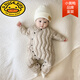 G.duck Winter Down Jumpsuit Newborn Warm Jacket for Male and Female Baby White Duck Down and Velvet Outing Clothing Baby Romper Suit Brown Slanted Feather Jumpsuit 59cm