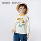 Balabala children's clothing children's long-sleeved T-shirt boys and girls 2026 new spring clothing pure cotton striped clothes baby bottoming shirt trendy