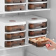 Home KATEI STORY Japanese refrigerator egg storage box drawer-type egg box refrigerator food-grade crisper rolling egg storage device white one layer holds about 21 pieces