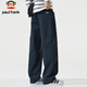 Paul Frank pure cotton pants men's spring loose straight casual pants men's pants American overalls trousers navy blue XL