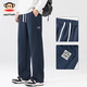 Big mouth monkey (paul frank) American retro casual pants men's 2025 winter new loose straight slim sports versatile and comfortable long pants navy blue official authentic XL recommended 130-145Jin Jin equals 0.5 kg