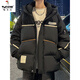 Woodpecker hooded down jacket men's winter 2025 new light jacket men's velvet thickened youth winter warm clothes 9006 black new national standard 90% white duck down 2XL 185 about 175~195Jin Jin equals 0.5 kg can be worn