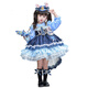 Chongyou Judy Rabbit Officer Dress Children's velvet winter girl's autumn and winter baby Lolita princess dress Rabbit pendant + headband + socks + panniers + rabbit velvet skirt Ready in stock with drag 100 cm