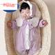 Disney baby spring and autumn long-sleeved one-piece baby girl cute princess harem Internet celebrity fashion full moon 100-day outing romper red J hooded lace collar one-piece 66 52cm