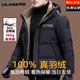 LILANZ 2025 new winter men's thickened down jacket short casual hooded extreme cold winter warm jacket black removable hood M 170 (100-120Jin Jin equals 0.5 kg)