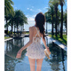 Tianzhui swimsuit women's one-piece 2025 new suspender girl butterfly print pure lust style sweet slimming hot spring leisure swimsuit for women white butterfly one size fits all recommended 80-115Jin Jin is equal to 0.5 kg