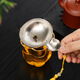Jieyi titanium tea filter tea leak filter household tea filter outdoor portable tea partition creative gourd tea filter filter titanium gourd pendant + fair cup glass plum blossom tall style