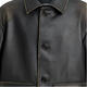 COACH FW25 distressed single-breasted long-sleeved leather jacket for men, black M