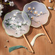 Embroidered round fan, ancient style Hanfu fan, Suzhou Su embroidery Chinese style cheongsam children's round fan, summer dance fan special 10-Mengqingsheng double-sided embroidery craft fan