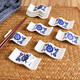 Shop hotel ceramic chopstick holder household chopstick holder dynasty chopstick holder blue and white rhyme porcelain chopstick holder 10 pieces rectangular chopstick holder