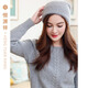 Hengyuanxiang Autumn and Winter Rabbit Wool Hat Women's Korean Style Trendy Casual Versatile Baotou Hat Warm Knitted Pile Hat Women Black One Size