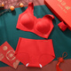 Urban Beauty Gift Box Pack Zodiac Year Women's Underwear Set Women's Push Up Red Underwear Wedding Bride Wedding Bra Lucky Set Bra + Panties XL (Recommended 115-125 Jin Jin equals 0.5 kg)