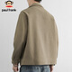 Paul Frank Jacket Men's Winter Season Casual Lapel Jacket Men's Advanced Loose Light Luxury Men's Top Beige XL