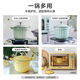 Cast iron stew pot enamel pot stew pot household stew pot clay pot rice casserole soup 0 fluorine-free frying pan 1 inch goose yellow