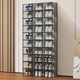 Fantasy transparent thickened drawer-type shoe box space-saving storage device can be used to hold high-top sneakers rack Nordic style design Best selling recommendation 46.5 size transparent black buy 16 and get 16 free, a total of 32