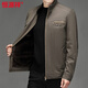 Hengyuanxiang Papá Ropa de otoño e invierno Chaquetas de algodón puro para hombres Chaquetas de mediana edad Ropa para hombres Papás ​​de mediana edad Más terciopelo engrosamiento Algodón puro Color caqui claro Calcetines de algodón sin color más terciopelo 4XL 195 Recomendado 170-185 Jin Jin es igual a 0,5 kg