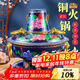 郭一元新景泰蓝插电珐琅铜火锅老北京鸳鸯锅纯铜火锅-宫廷蓝34cm鸳鸯