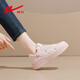 Pull back women's shoes thick-soled casual sneakers for women 2026 spring popular soft-soled versatile student white shoes for women pink rice 36