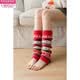 Modal Japanese autumn and winter calf warmers, ankle and leg warmers, socks, ankle and leg warmers, women's foot warmers, cold protection artifact, red, one size fits all
