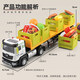 Alloy transporter toy car plus large children's car model simulation semi-trailer truck big truck boy medium cargo transporter-white truck
