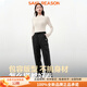 BOSIDENG down pants 2025 winter new style women's outer casual sports warm trousers B250445990DS black_8056