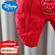 Disney winter baby jumpsuit, winter baby crawling suit, outing suit, huggable suit, one-year-old dress, New Year's outfit, New Year's greeting suit, cotton coat, red 66cm