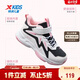 Xtep Children's Shoes Children's Velcro Velvet Sports Shoes Winter Warm Girls Cotton Shoes Classic White/Retro Pink 37